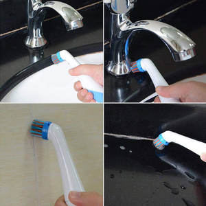 Soap Dispensing Dish <strong>Brush</strong> Set <strong>Electric</strong> <strong>Cleaning</strong> <strong>Brush</strong> with Household All Purpose 4 <strong>Brush</strong> Heads for Kitchen &amp; Household <strong>Cleaning</strong> - Product Image 6