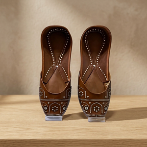 BS INTERNATIONAL Chaussures pour femmes en cuir véritable faites à la main, broderie personnalisée, motif floral, boucle, bride, talon plat, tendance de la mode - Product Image 1