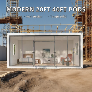 Container Prefabbricato di Alta Qualità da 40 Piedi, <span class=keywords><strong>Ufficio</strong></span> <span class=keywords><strong>Mobile</strong></span> a Basso Prezzo, Casa Container con 3 Camere da Letto per Supermercati, Officine, Scuole, Centri Commerciali, Ristoranti - Product Image 1