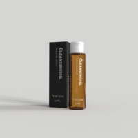 Huile démaquillante, flacon pompe, emballage cosmétique recyclable en PET PCR, contenants cylindriques de 16 oz, 2 x 4 oz
