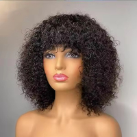 Vente en gros de perruque de cheveux indiens bruts Bouncy Wave 13x4 hd Alce Frontal 100% perruques de cheveux humains 180% densité Fumi perruques bouclées pour les femmes noires
