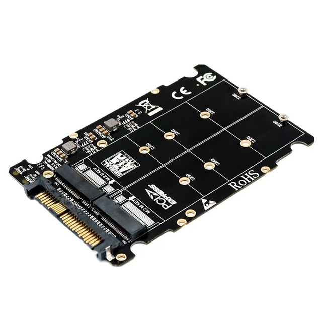 U.2 Adapter Card for M.2 NVMe SSD B&M KEY Dual Interface to U.2 Interface Adapter Extension Metal ROHS Certified in Stock