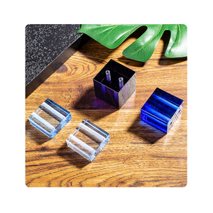 Màu thủy tinh Cube tốt đánh bóng đấm Tinh thể thủy tinh gạch khối 50*50*30 mét nhiều màu thủy tinh rắn gạch treo trang trí - Product Image 3