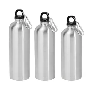 750 ml Schlussverkauf große Kapazität lebensmittelqualität bunte Einwandige Metall-Sport-Reise-Aluminium-Wasserflaschen