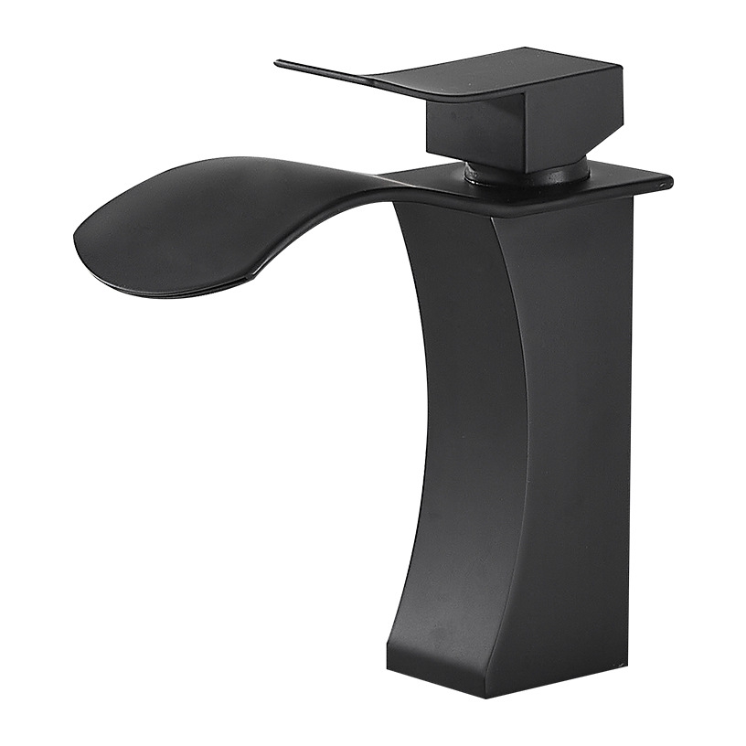 Guaranteed Quality Unique Hot Cold Basin Tap Matte Black Bathroom Faucet