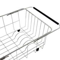 Égouttoir à vaisselle réglable en acier inoxydable 304 de type sur pied, moderne, pour évier de cuisine domestique, prix d'usine