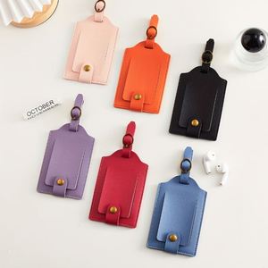 Portable Faux Leather Luggage <b>Tag</b> Travel Reusable Luggage Labels Durable Suitcase Label Perfect Gift for Travelers - Product Image 4