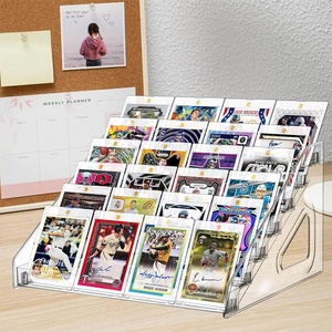 Présentoir vertical 7 niveaux en acrylique pour cartes de collection, support de table pour cartes de sport (baseball, basketball) et cartes gradées BGS SGC - Product Image 6
