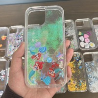 Nouveau étui de téléphone portable à paillettes scintillantes avec étui rigide transparent à paillettes liquides avec cadre souple