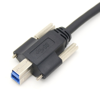Câble de connexion personnalisé pour caméra industrielle USB 3.0 BM vers AM coaxial avec verrouillage à vis et gaine en PVC