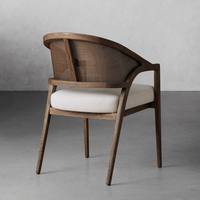 Meubles d'intérieur modernes JP rotin tissage cadre en bois massif tissus personnalisables finitions chaise de salle à manger