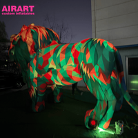 Estatuas Inflables de León, Peluche de León para Decoración de Fiestas y Escenarios, Globo de León Personalizable para Decoración de Parques al Aire Libre