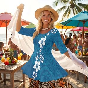 Camicetta da <span class=keywords><strong>Donna</strong></span> con Motivo Floreale alla Moda, <span class=keywords><strong>Mezza</strong></span> <span class=keywords><strong>Manica</strong></span>, Design Personalizzato, Comoda e Morbida, Casual da Spiaggia - Product Image 2