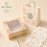 Boîte à biscuits carrée personnalisée de qualité alimentaire avec fenêtre transparente, emballage en papier biodégradable pour boulangerie et confiserie