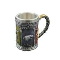 Anualidades Juego De Tronos Statue Huaqi GTA01 GTA21 Artisan Metal Mug Starka creed Thrones Stein Artisan Mug