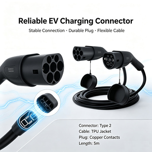 Câble de recharge EV Type <span class=keywords><strong>2</strong></span> vers Type <span class=keywords><strong>2</strong></span> 16A 32A 3,5/7kW 11/22kW Double prise AC Câble de connexion personnalisé en TPU pour recharge EV - Product Image 3