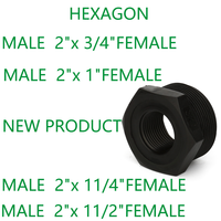 Adaptador Camlock de PP de 2 pulgadas macho a 1 1/4 pulgadas hembra, Conexión Rápida Roscada para Manguera de Tanque IBC