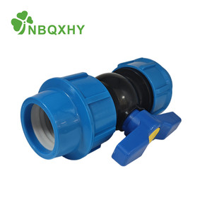 Vanne à boisseau sphérique en PP bleu OEM ODM PN16 haute pression pour raccords de tuyauterie PE pour le traitement de l'eau et l'agriculture - Product Image 4