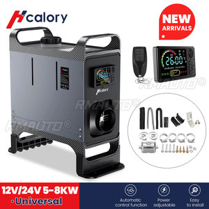 Hcalory NUEVO Calentador de Aire Diésel Universal para Coche 5-8KW, Unidad Todo en Uno 12V 24V, Herramienta de Calefacción para Vehículos, Calentador de Estacionamiento con Monitor LCD de un Solo Orificio - Product Image 1