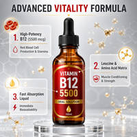 Champion Vitamine B12 Haute Puissance 6000S B15 Salidroside Soutien Immunitaire Endurance Supplément Nutritionnel Gouttes Orales Compétition