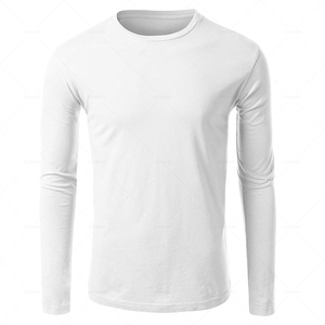 Automne hommes T-shirt couleur unie habiller hommes 100% coton T-shirt manches longues couleur <span class=keywords><strong>Pure</strong></span> hommes T-shirts pour hommes hauts - Product Image 6