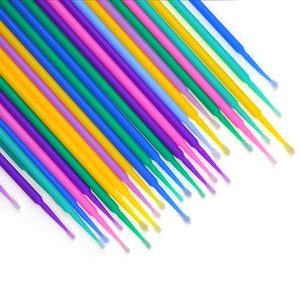 Diş Microbrush kirpik uygulayıcısı pamuklu çubuk kozmetik 100 Pcs mikro fırça - Product Image 1