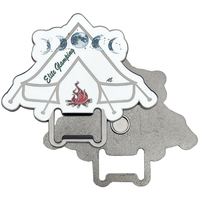 Logo d'impression époxy personnalisé personnalisé en acier inoxydable métal aimant de réfrigérateur T-Shirt Jersey ouvre-bouteille de bière