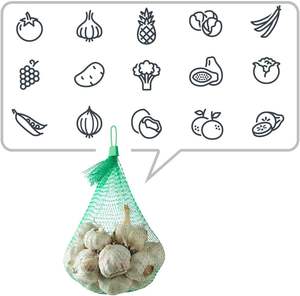 Huamaohengchun 100 sacs de couvaison pour œufs, sacs en plastique extensibles résistants de 15 pouces, sacs en filet réutilisables pour légumes, fruits, jouets - Product Image 3