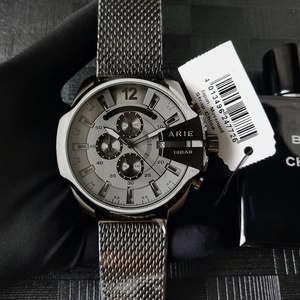 Reloj de Cuarzo para Hombre 2025, Diseño Único, Correa de Acero Inoxidable, Resistente al Agua, Cronógrafo, Calendario, Multicolor - Product Image 3