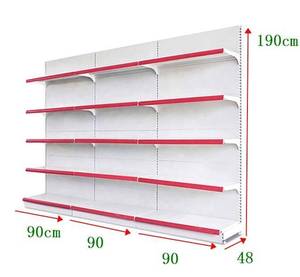 Estante de exhibición de acero para supermercado, accesorios de tienda minorista de un solo lado con certificación CE, estante de pared para tienda de comestibles, Material metálico - Product Image 2