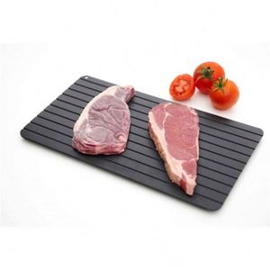Plateau de décongélation rapide pour aliments congelés, viande et fruits - Outil de cuisine portable et écologique en aluminium - Product Image 5