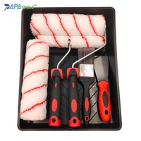 Ensemble d'outils de qualité supérieure pour la peinture, fabriqué en Chine, comprenant des rouleaux et des pinceaux, emballés dans une boîte.