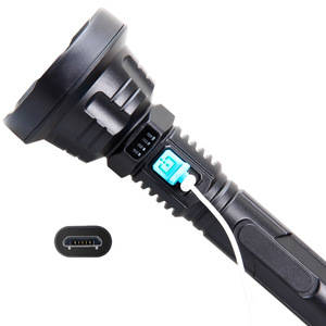 Flashlight Rechargeable USB Led Xpe Outdoor Strong Light With <b>Dimmer</b> And Battery Indicator - Product Image 4