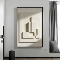 Art mural en relief 3D en grès pour hôtel, salon, hall d'entrée, salle à manger et chambre à coucher