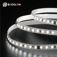 Prix de gros usine Bande LED flexible SMD 2835 DC 24V 10W/M 8MM 3000K 4000K 6500K, Lumières LED blanches serpentines