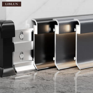 Profilé en aluminium pour plinthe, vente en gros du fabricant, noir, montage mural, bande lumineuse LED d'angle, plinthe de sol, <span class=keywords><strong>cuisine</strong></span>, salon - Product Image 3