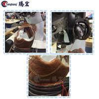 Machine à coudre industrielle pour cuir, machine à coudre les empeignes de mocassins 45 °   Machine à coudre pour surpiqûres latérales de semelles de chaussures