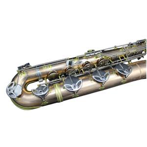 แซกโซโฟนบาริโทนทองแดงแท้แบบไม่เคลือบเงา - สไตล์ยานากิซาวะ คีย์ต่ำ พร้อมกล่องใส่และชุดอุปกรณ์ครบชุด - Product Image 3