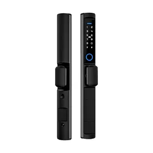 Szmyq tuya Wifi ứng dụng thông minh khóa vân tay cửa xử lý kỹ thuật số Keyless khóa không thấm nước cho khách sạn hẹp hồ sơ nhôm cửa