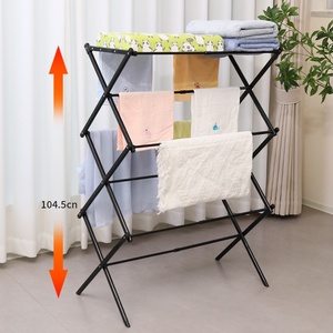 Séchoir à linge multifonctionnel en métal, facile à déplacer, pliable et durable pour bébé, avec sac. - Product Image 4