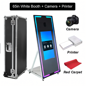 Portátil Selfie Magic Mirror Photo Booth Kiosco Máquina Pantalla táctil iPad Compatible con cámara e impresora - Product Image 1