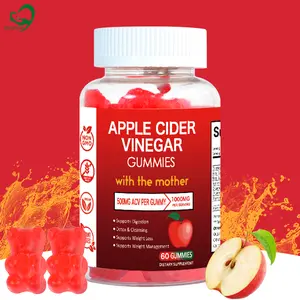 Permen Karet Cuka Sari Apel Beruang untuk Slim ACV 100% Pure Natural Vegan Slimming Burn Fat Weight Loss Detox Gummy Vitamin dan Supp