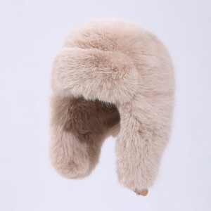Chapeau de <span class=keywords><strong>trappeur</strong></span> pour femme Chapeaux d'hiver en fausse fourrure russe avec boucle Trooper Chapeau d'hiver chaud Ski Cyclisme Oreille Rabat - Product Image 6