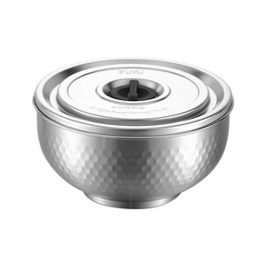 304 Stainless Steel Covered Bowl Sealed Round Food Storage Bowl For Fridge Freshness Preservation - Product Image 2