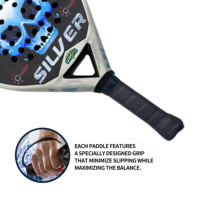 Raquette de Padel Qingyu Modèle 041 Personnalisable en Carbone Léger Portable 12K Fibre de Verre Givrée Graphite 24K – Vente en Gros