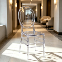 Chaise Ghost en acrylique transparent empilable sur mesure, durable, pour salle à manger, vente en gros, location pour mariages et banquets