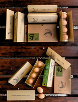 Boîte à œufs en carton ondulé rigide personnalisée, multi-formes, logo imprimé, boîte de 2, 4, 6 ou 8 œufs