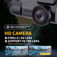 Nouvelle caméra embarquée M800 4K, DVR de voiture 4K, caméra embarquée 3 objectifs avec application WIFI GPS HD, caméra embarquée 4K avant, arrière et intérieure, 3 canaux 4K