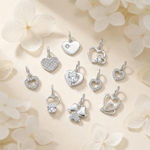 Vente en gros de pendentifs en argent sterling 925 avec charme en CZ pour la fabrication de bijoux, designs personnalisés de symboles de croix porte-bonheur - Product Image 5