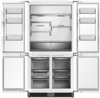 Best Selling 526L 220V/50Hz Blanco PCM Acabado Lado a Lado Congelador Incorporado Refrigerador para Uso Doméstico (BI)